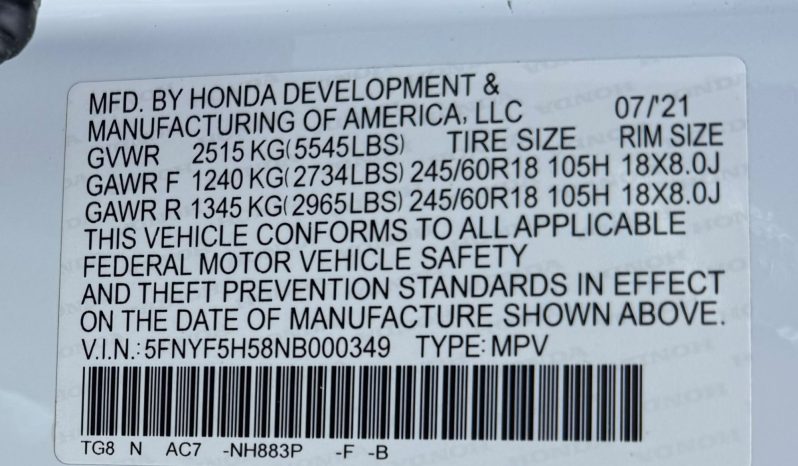
								2022 HONDA PILOT SUV full									